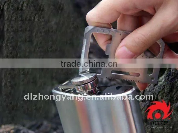 multi-function stainless steel portable camping outdoor credit card knife