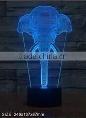 USB cable 3D desktop light dog shape optical illusion kids night light