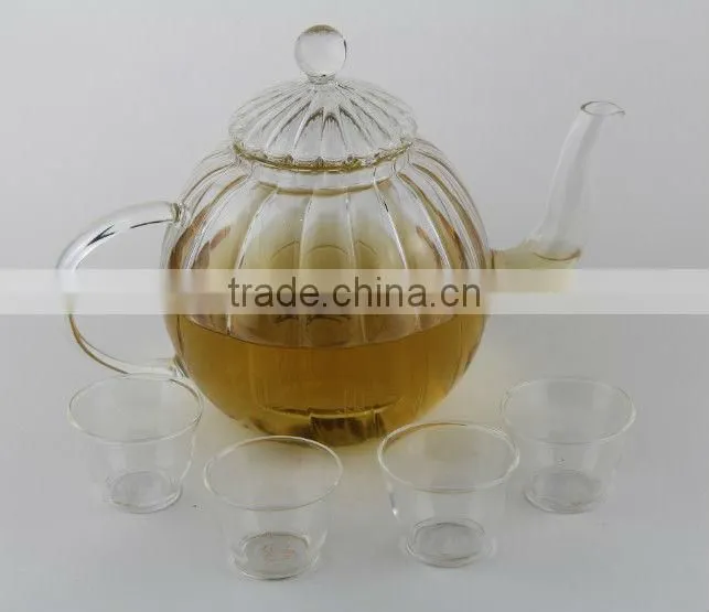 Clear Glass teapot With Stainless Steel Filter