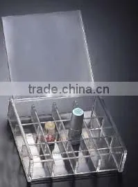 hot selling transparent heart design make up cosmetic display rack