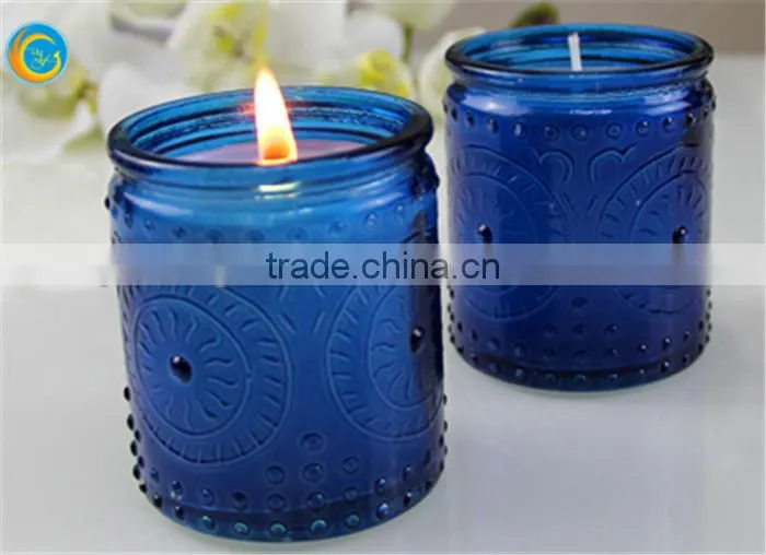 wax candle jar glass candle jar,color candle glass,tea light holder