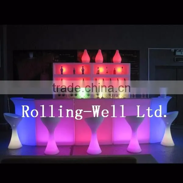 Modern Colorful Rechargeable battery LED bar counter for bar/garden decoration