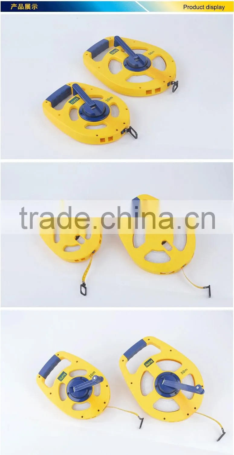 Double Sides Printed ABS Case Fibreglass Long Fabric Tape Measure Open Reel series Fiberglass Long Machinist Tape Measure