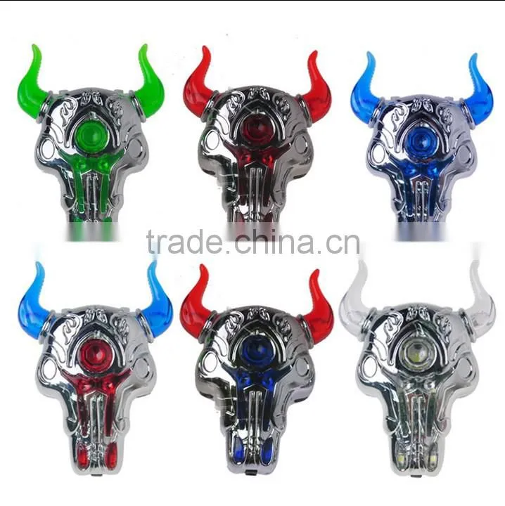 2016 new Bull Head LED Bike Bicycle Lamp USB Rechargeable Tail Rear Light with Laser