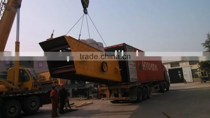 Vibrating sieving machine for rock, stone, ore, mineral, gravel, sand etc