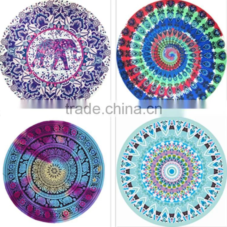 Ebay hot Selling Cotton Oil painting style Beach Towel