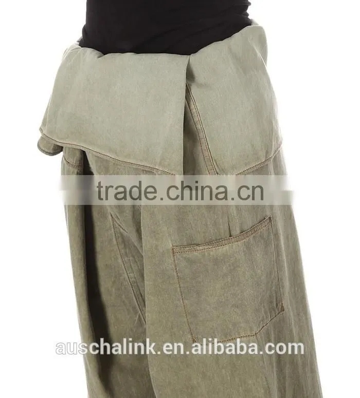 custom ladies cropped cotton trousers patterns new design