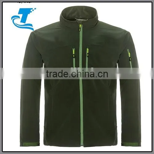 Newest Snap-up Non-removable softshell jacket men