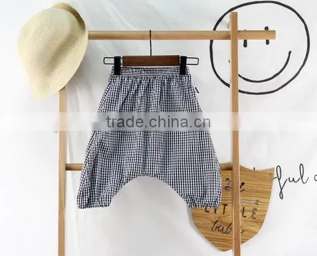 Wholesale Harem Pants Gingham Cotton Fabric Children Clothes Online Shop China