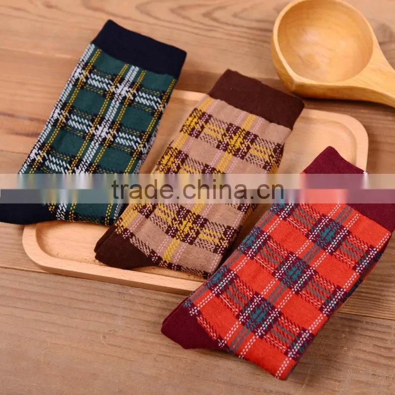 Korean Style Art Socks Autumn and Winter Fashion Black and White Hit Color Cotton Stripes/Plaid/Stars Sock