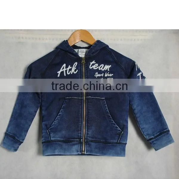 high quality wholesale boys light blue spring jeans hoody