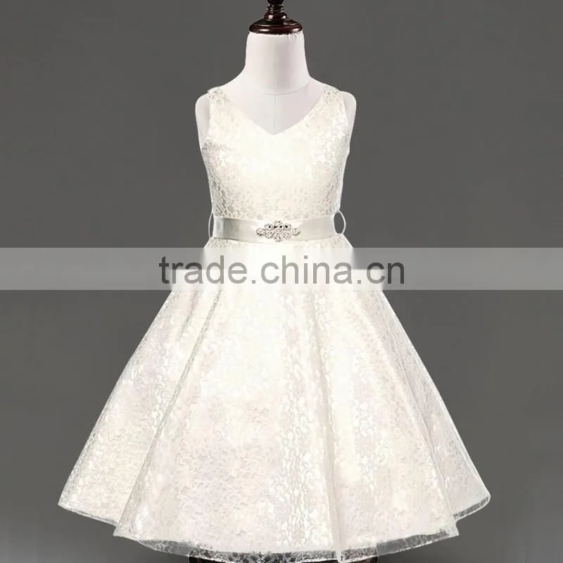 Elegant Girl Dress Girls 2015 Summer Fashion Pink Lace Party Flower Princess Wedding Dresses Baby Girl dress