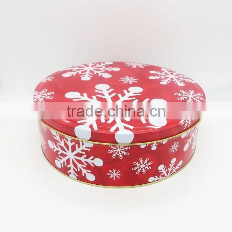 High Quality Chinese Factory Chirstmas snowing Metal Tin Box