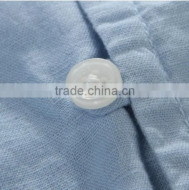 latest casual shirt design solid color sleeve tags long sleeve linen shirt
