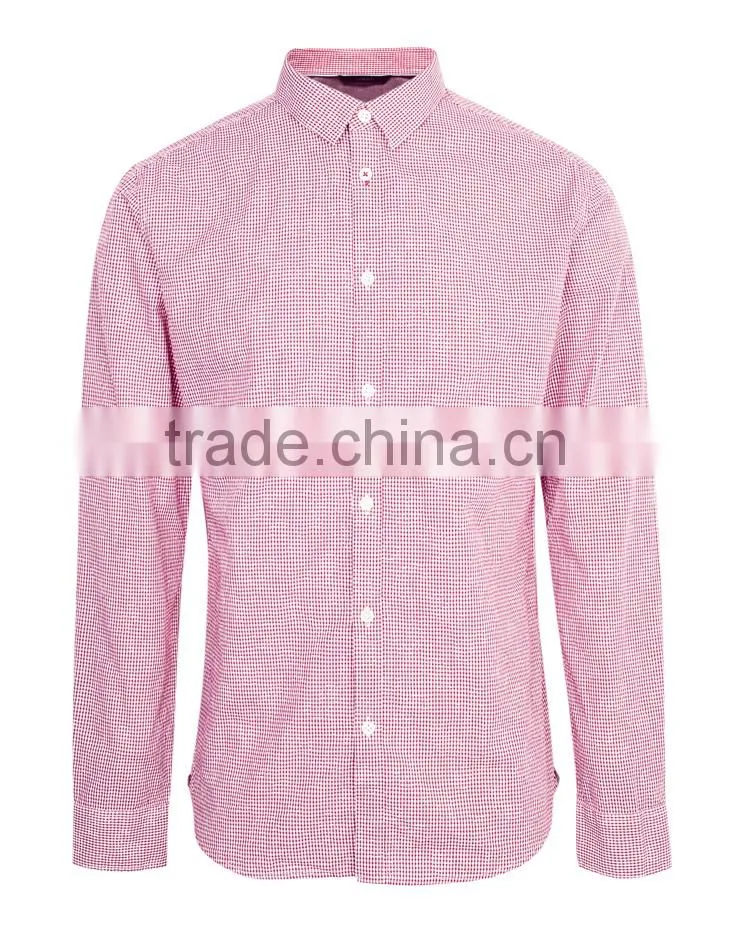 Latest style cotton long sleeve plaids youth young men shirts
