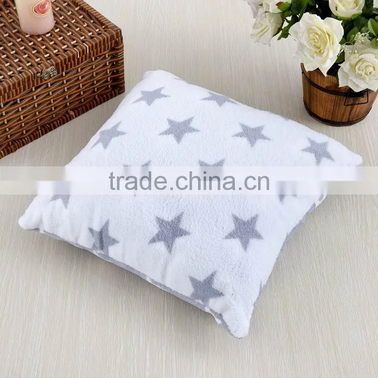 Double side custom print microfiber flannel fleece luxury extra large cushions