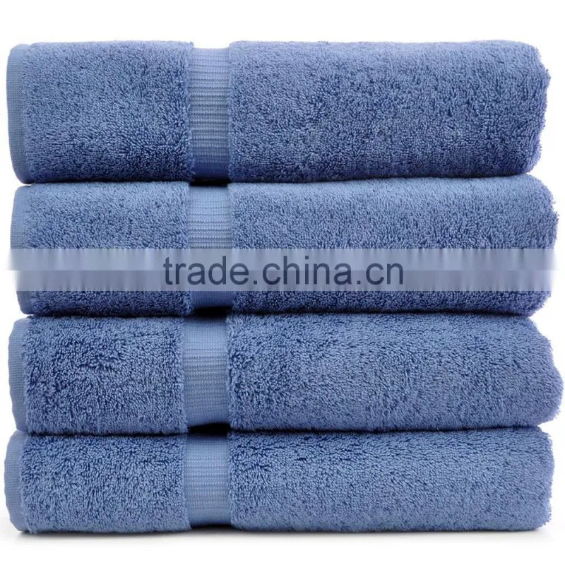 Wholesale 16S Combed 100% Cotton White Plain Hotel Bath Towel for 5 Star Hotel