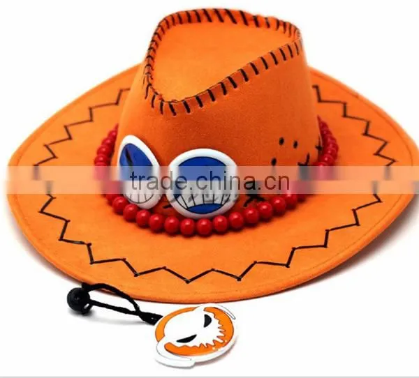 (HOT) One Piece Flying Fire Fist Ace Cosplay cap Anime cosplay costume hat