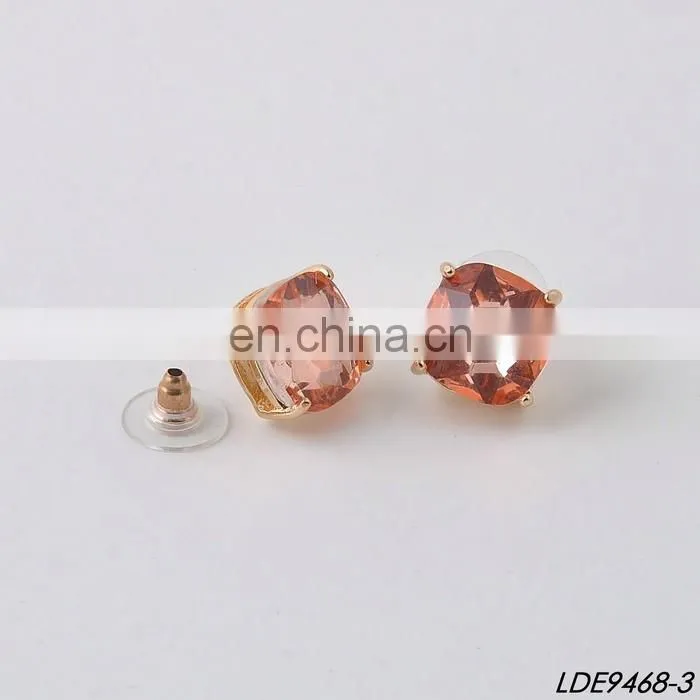 Star and moon studs square jakets earring