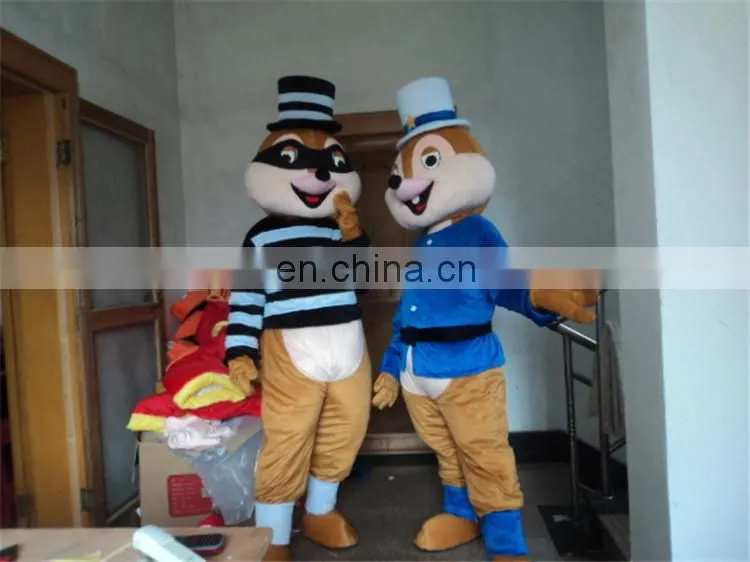 2016 Cute Long Plush squirrels two color Mascot costume