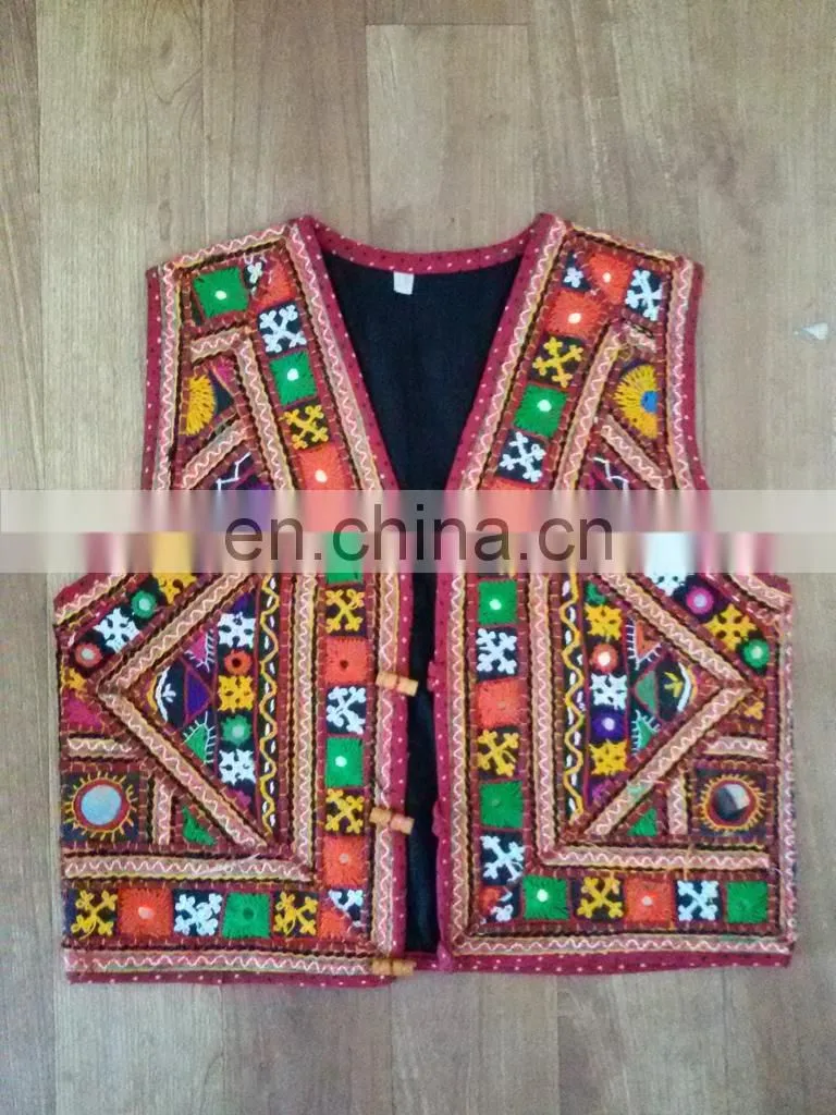 Outwear Garment both side mirror embroidery elegant party wear Indian Gujarati ethnic traditional Navratri embroidered koti