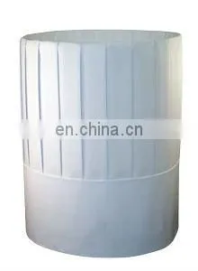 Disposable nonwoven white chef hat with pinting