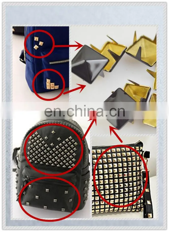 2014 Debossing plating metal spike studs