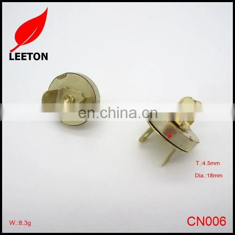 Factory supply 18mm Gold magnetic snap button for clothing