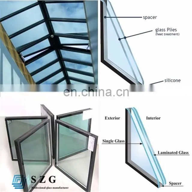 Tinted tempered insulated glass for conservatory roof
