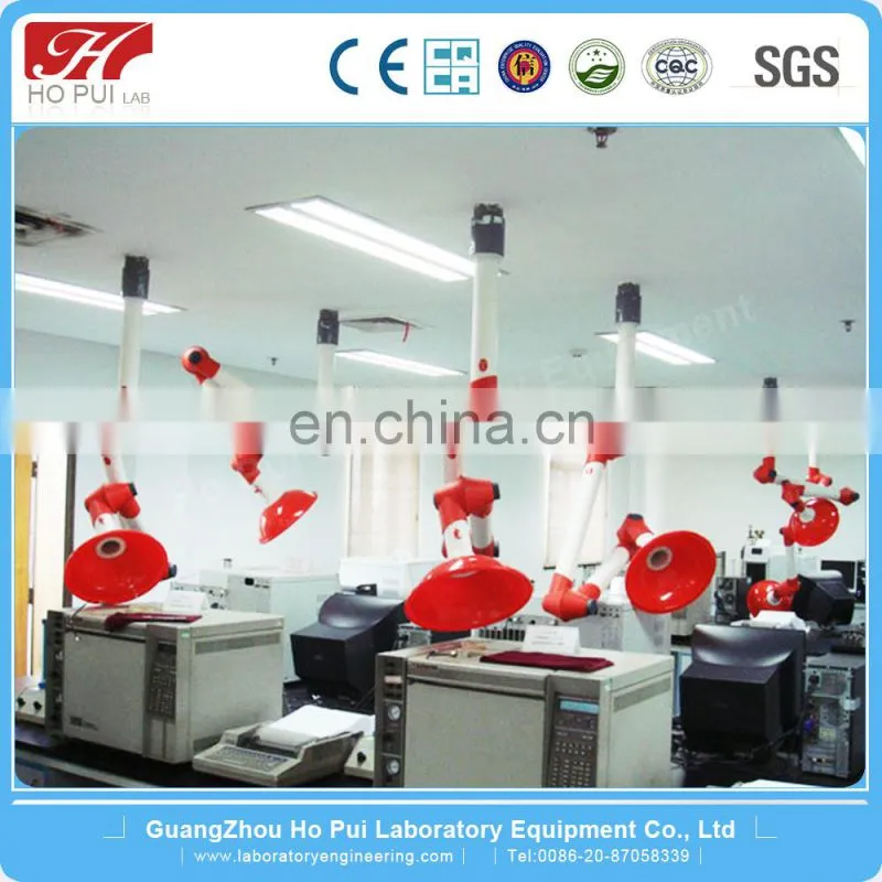 Wall and ceiling mounted lab arm 3 joint fume extraction,laboratory fitting/ventilation equipment