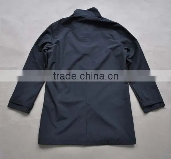 Garment factory polyester thin trench coat wholesale men