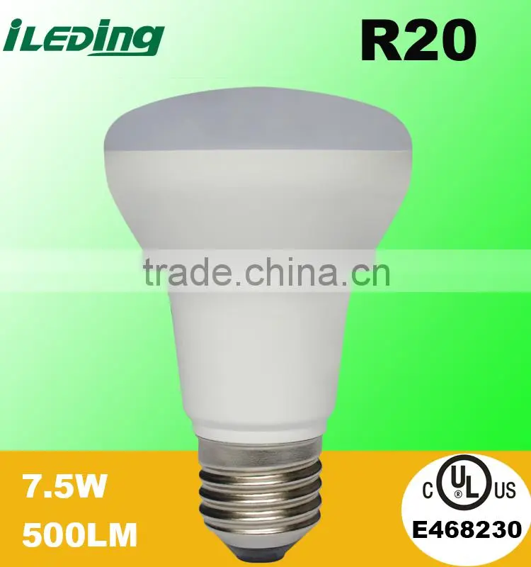UL ETL Approved 120V Dimmable 7.5W 500lm LED R20