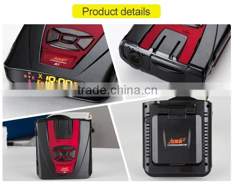 Ambarella A7 Full HD 1080P build-in radar detector 1500M warning No ticket model Car Black Box / Car DVR
