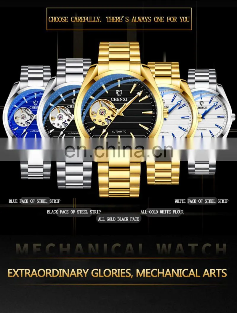 CHENXI 8806 Men Mechanical Automatic Watch Stainless Steel Sport Waterproof Mechanical Watches