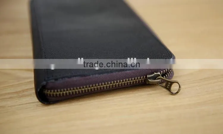 vintage style cowhide leather cell phone case wallet men clutch wallet with phone holder