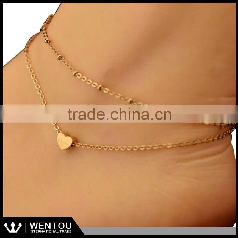 Summer Beach Gold Anklet Foot Jewelry