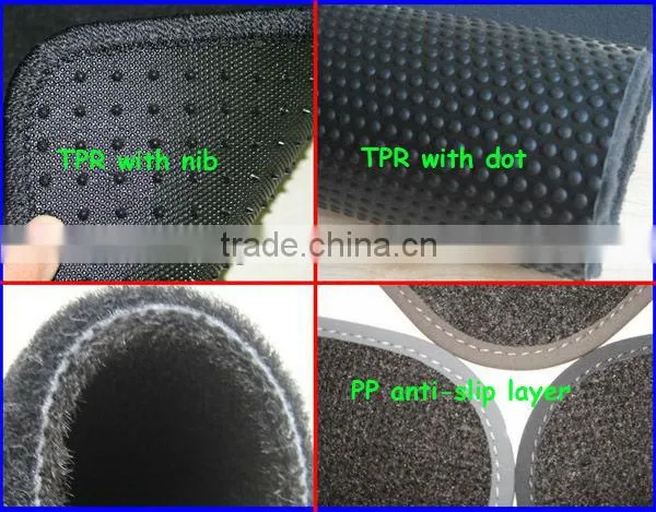 Car mat carpet with TPR nib universal