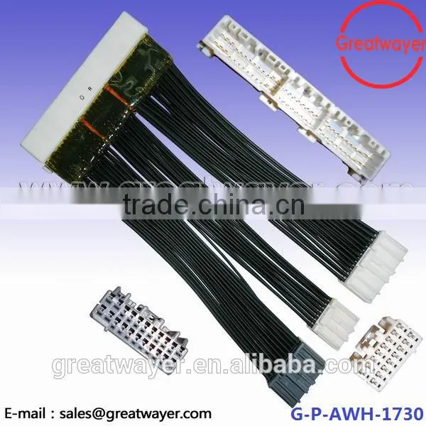 SXL 0.5MM Auto Cable Europe Standard 64 way Socket 2 Arraies Wire Harness