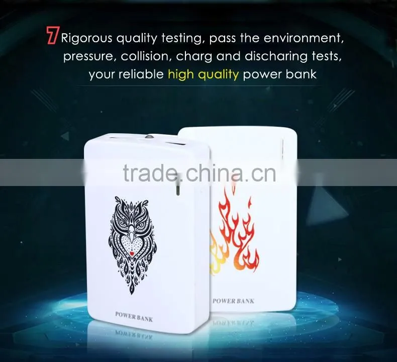 2016 New Quick Charge Portable Smart Dual USB Power Bank 9000mah