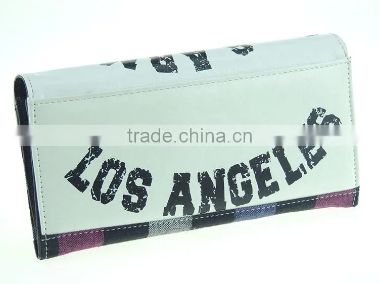2015 fashion artificial leather wallet for lady