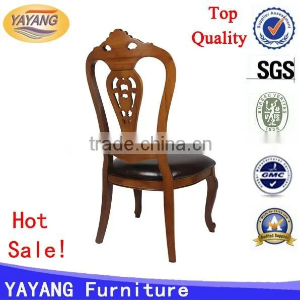 high back European French solid chinese back antique wooden carving dining chair for restaurant used dining chair