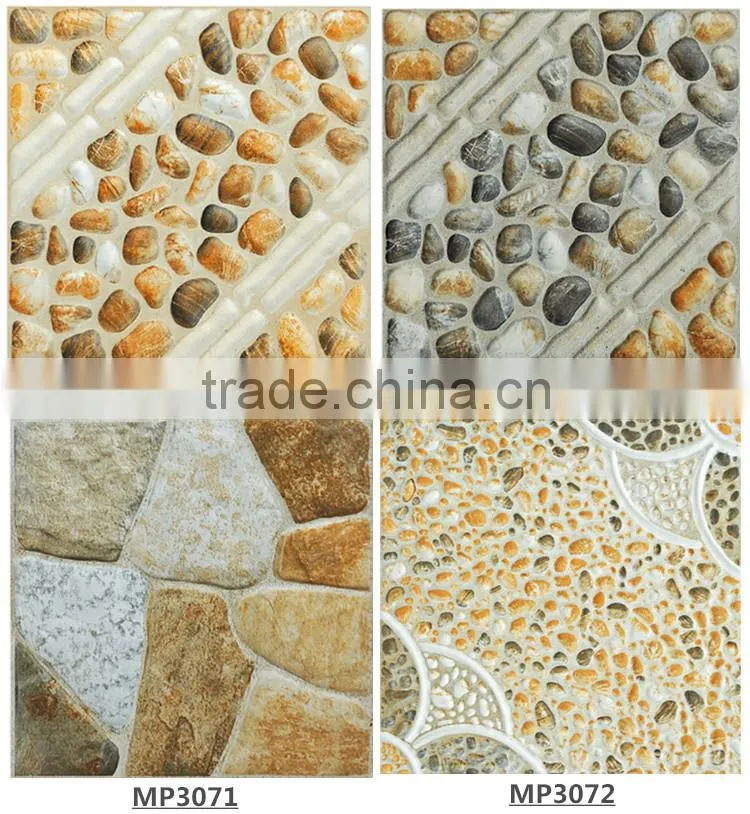 300x300mm foshan imitate pebbles non slip ceramic floor terrace garden tile