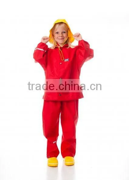 Waterproof Breathable PU Kids Rain Suit