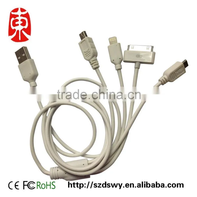 Universal 4 in 1 USB Charger Phone Multi Cable Charging Cord for cell Mobile phone