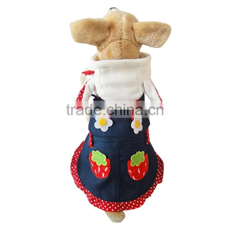 Wholesale 3D Honey Strawberry Small Rabbit Dog Clothes