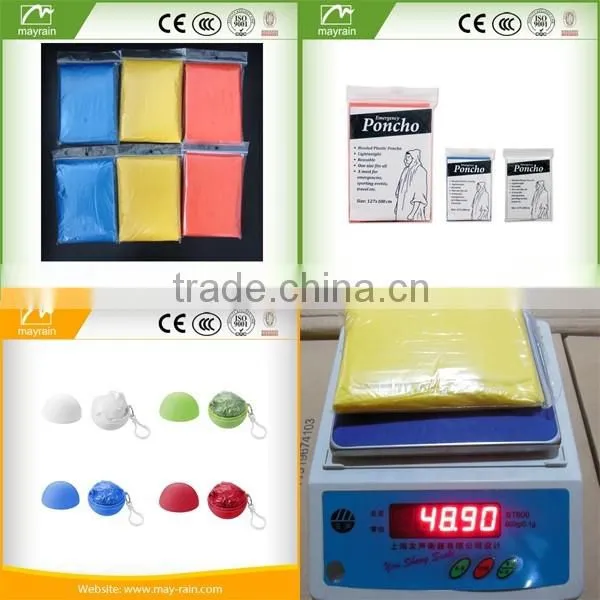 PE rain disposable poncho raincoat
