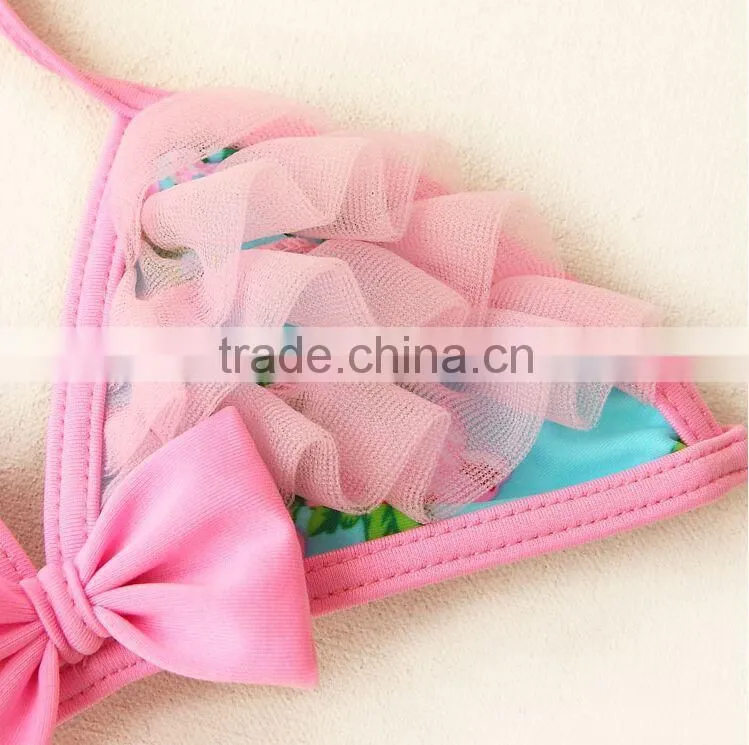 The new item of flowers printed baby swimsuit with laces which is the most popular in 2015,girls swimwear,kids swimwears