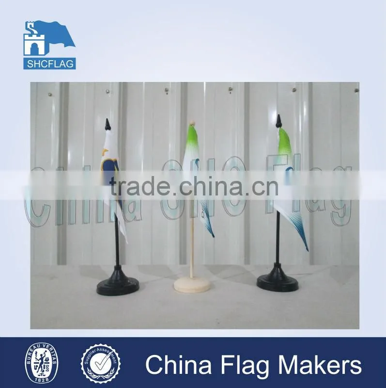 Office customized teardrop table flag stand