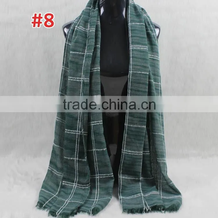 2016 Fashion Ladies Checked Plaid Viscose Pashmina Blanket Scarf Shawl