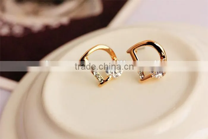 Letter Stud Earrings Gold Plated Letters Earrings Gold Initial Stud Earrings